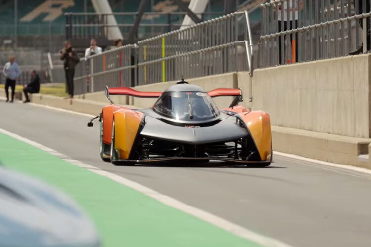 Bruno Senna driving the McLaren Solus GT at Silverstone