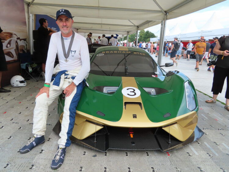 David Brabham with the Brabham BT62