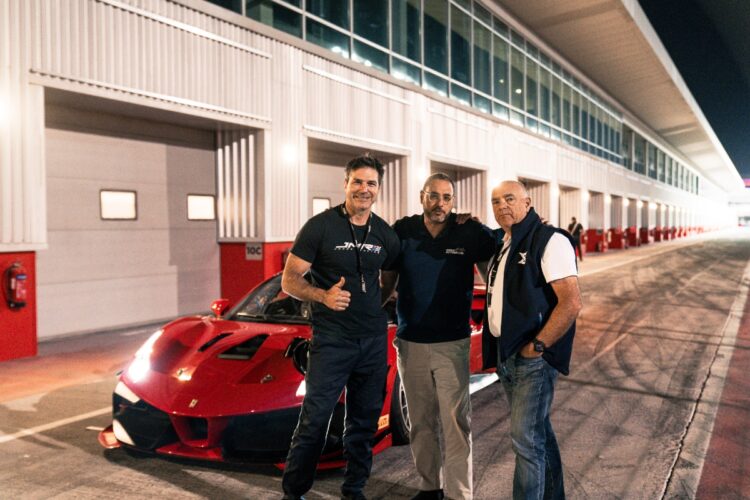 Mark Dutton, Tarek Elgammal and Roland Dane at Dubai Autodrome