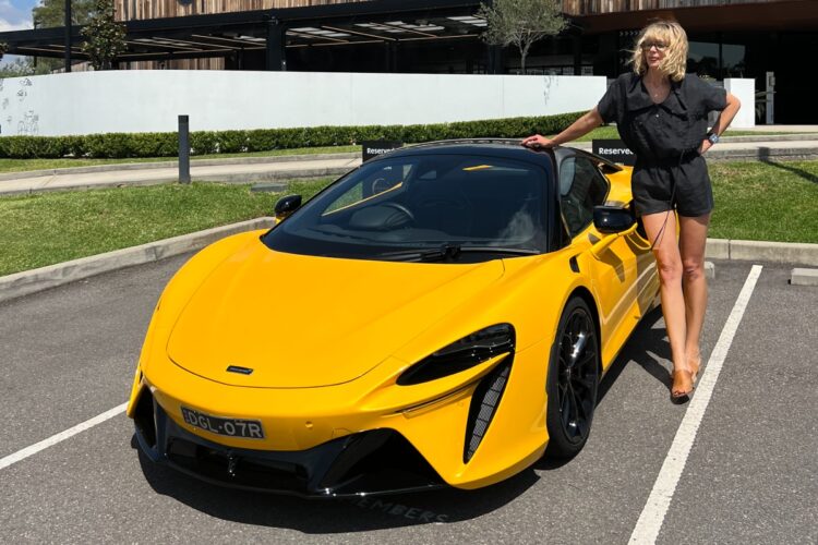 Kate with the McLaren Artura