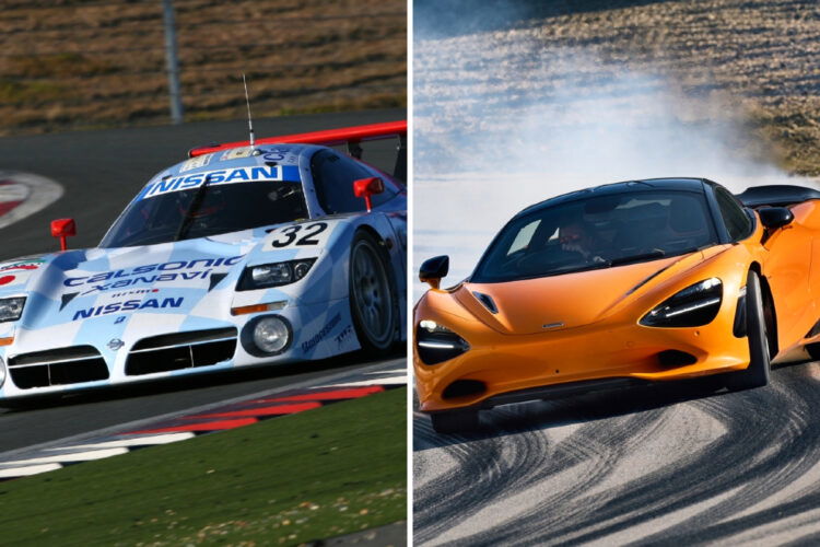 Nissan R390 GT1 and McLaren 750S