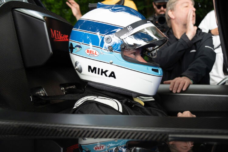 Mika Hakkinen drives the McLaren Solus GT